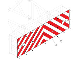 Striping set Impactframe TMA SS90 10 cm Red/White
