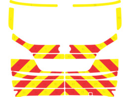 Striping Ford Mondeo 2010 - Chevrons T7500 Rouge/Jaune 10cm